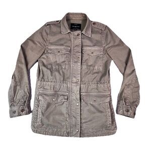 Lucky Brand Women’s Small Military Jacket Cotton Olive Green Utility Grunge